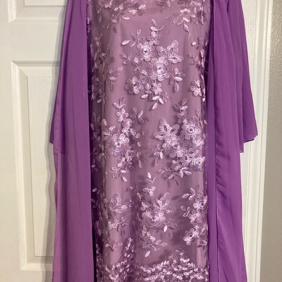 Pink cocktail/wedding dress & duster size 16 nwot - Picture 5 of 5